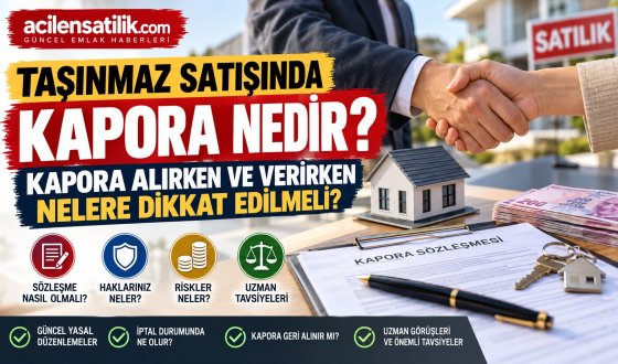 Gayrimenkul Alım Satımında Kapora Nedir? Alıcı ve Satıcının Yasal Hakları Neler?