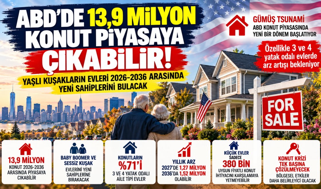 Yaşlanan Nüfus Konut Piyasasını Değiştiriyor: 10 Yılda 13,9 Milyon Ev El Değiştirebilir