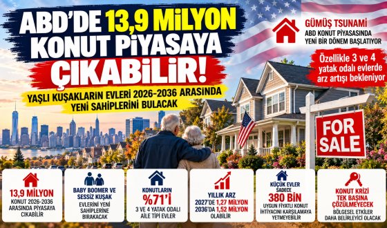 Yaşlanan Nüfus Konut Piyasasını Değiştiriyor: 10 Yılda 13,9 Milyon Ev El Değiştirebilir