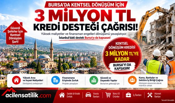 Kentsel Dönüşümde Maliyet Engeli: Bursa İçin 3 Milyon TL'ye Kadar Kredi Önerisi