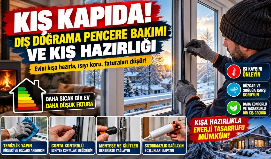 Kış Gelmeden Pencerelerinizi Kontrol Edin! Soğuk Hava ve Su Sızıntısına Karşı 10 Önemli Önlem