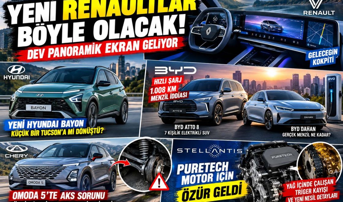 Yeni Renault Modellerinde Büyük Değişim! Dev Panoramik Ekran ve Geleceğin Kokpiti Geliyor