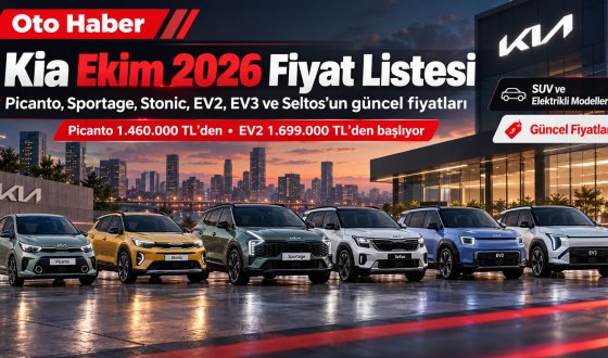 Kia Ekim 2026 Fiyat Listesi Açıklandı! Picanto, Sportage, Stonic, EV2 ve EV3 Kaç TL?