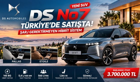 DS No7 Türkiye'de Satışa Çıktı! İşte Fiyatı ve Özellikleri