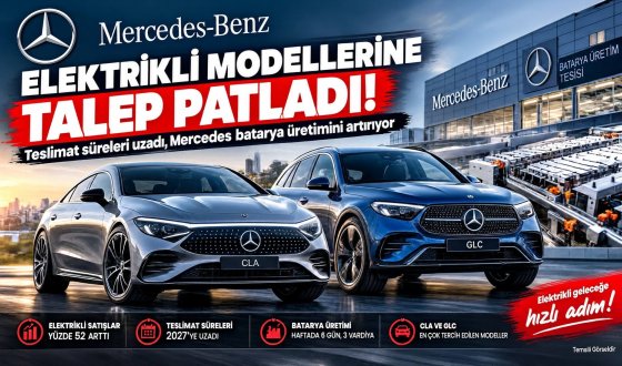 Elektrikli Mercedes Satışlarında Büyük Sıçrama! CLA ve GLC Siparişleri Rekor Seviyede