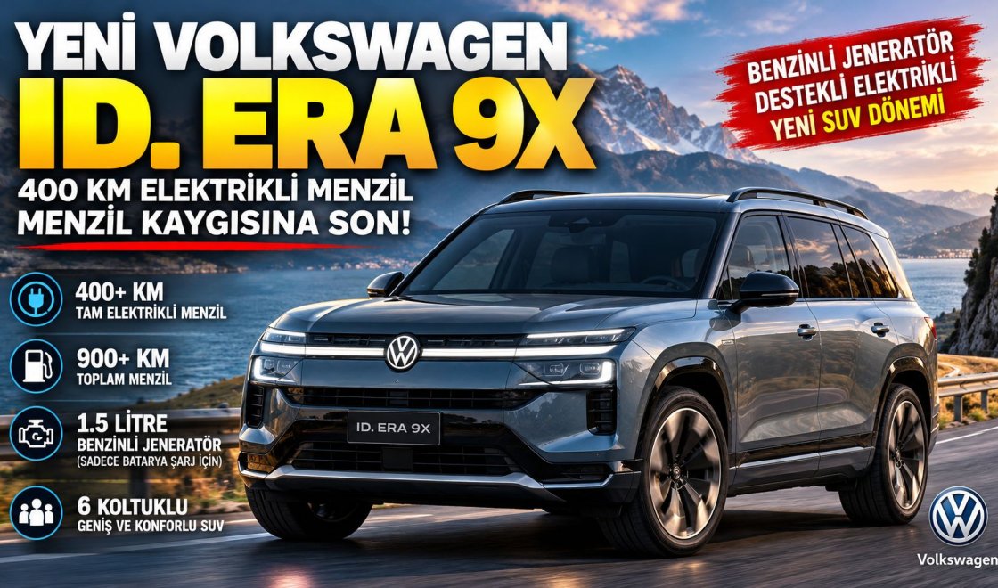 Volkswagen ID. Era 9X Özellikleri: 6 Koltuk, Çift Motor ve Menzil Uzatıcı Teknoloji