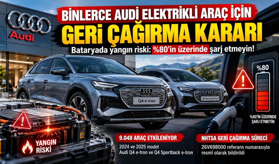 Audi Q4 e-tron ve Sportback e-tron İçin Batarya Güvenliği Uyarısı