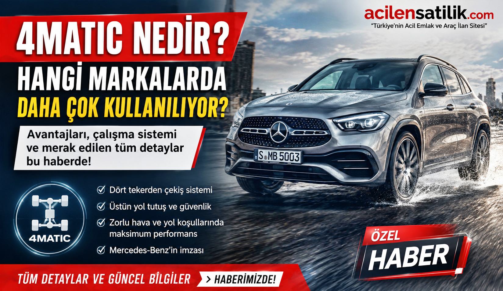 4MATIC Hangi Araçlarda Var? Dört Tekerden Çekiş Sisteminin Gücü