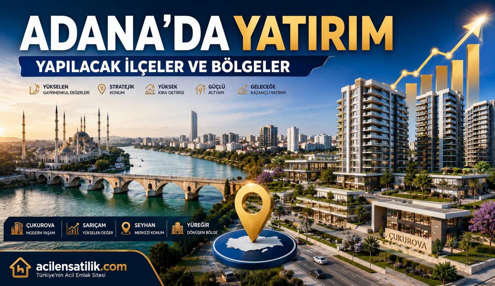 Adana'da Geleceğe Yatırım: Prim Potansiyeli Yüksek Semtler ve İlçeler