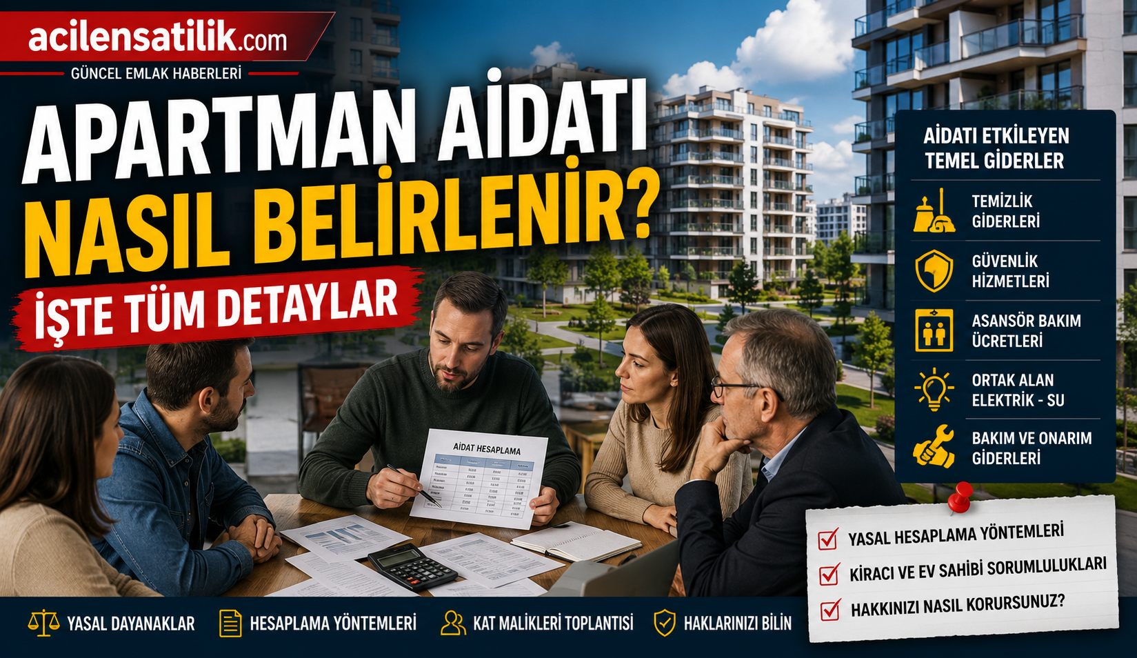 Aidat Ücretleri Neye Göre Artıyor? Kat Maliklerini İlgilendiren Kurallar