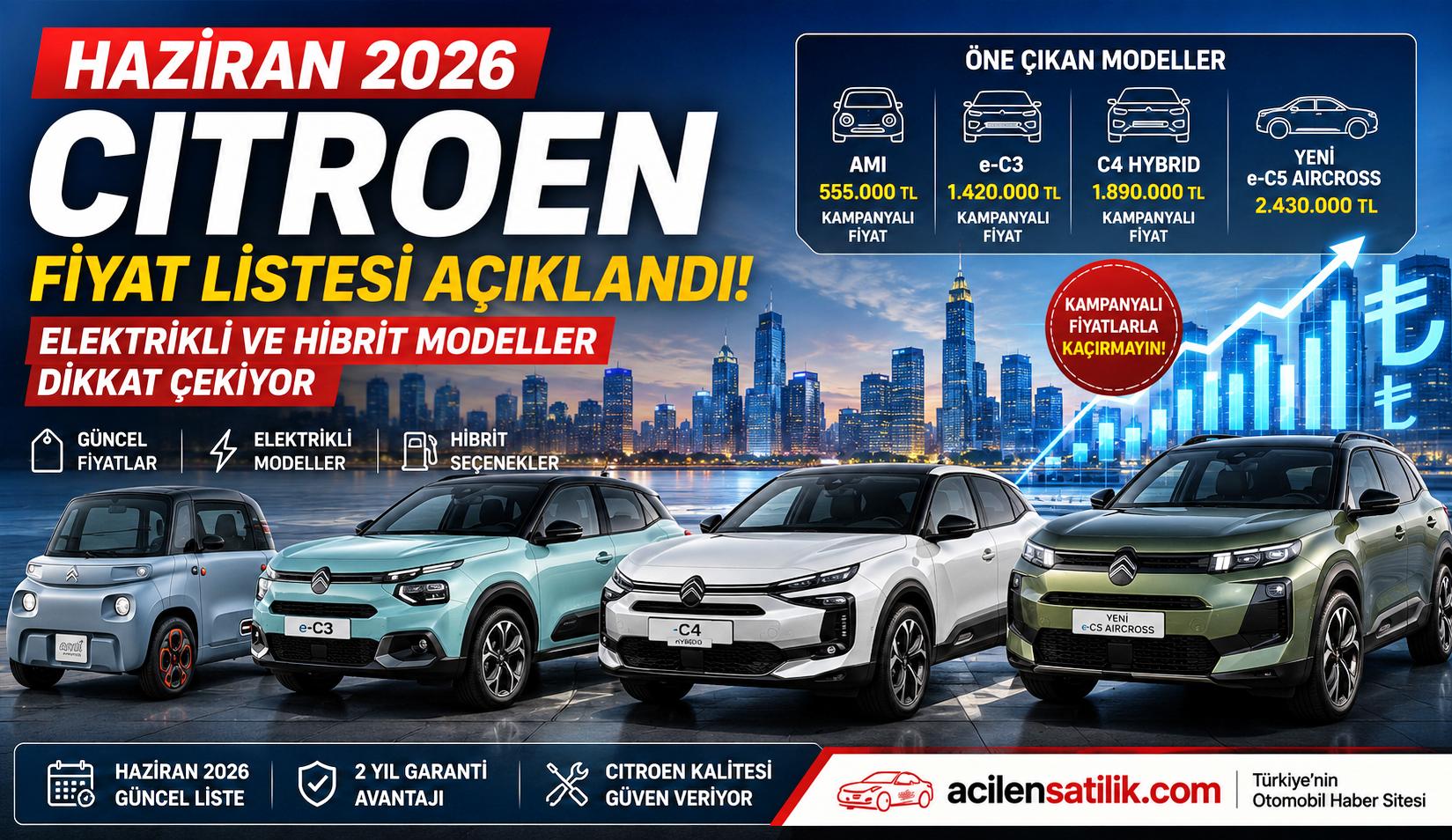 Ami'den e-C5 Aircross'a: Citroen'in Yeni Fiyat Listesinde Dikkat Çeken Detaylar