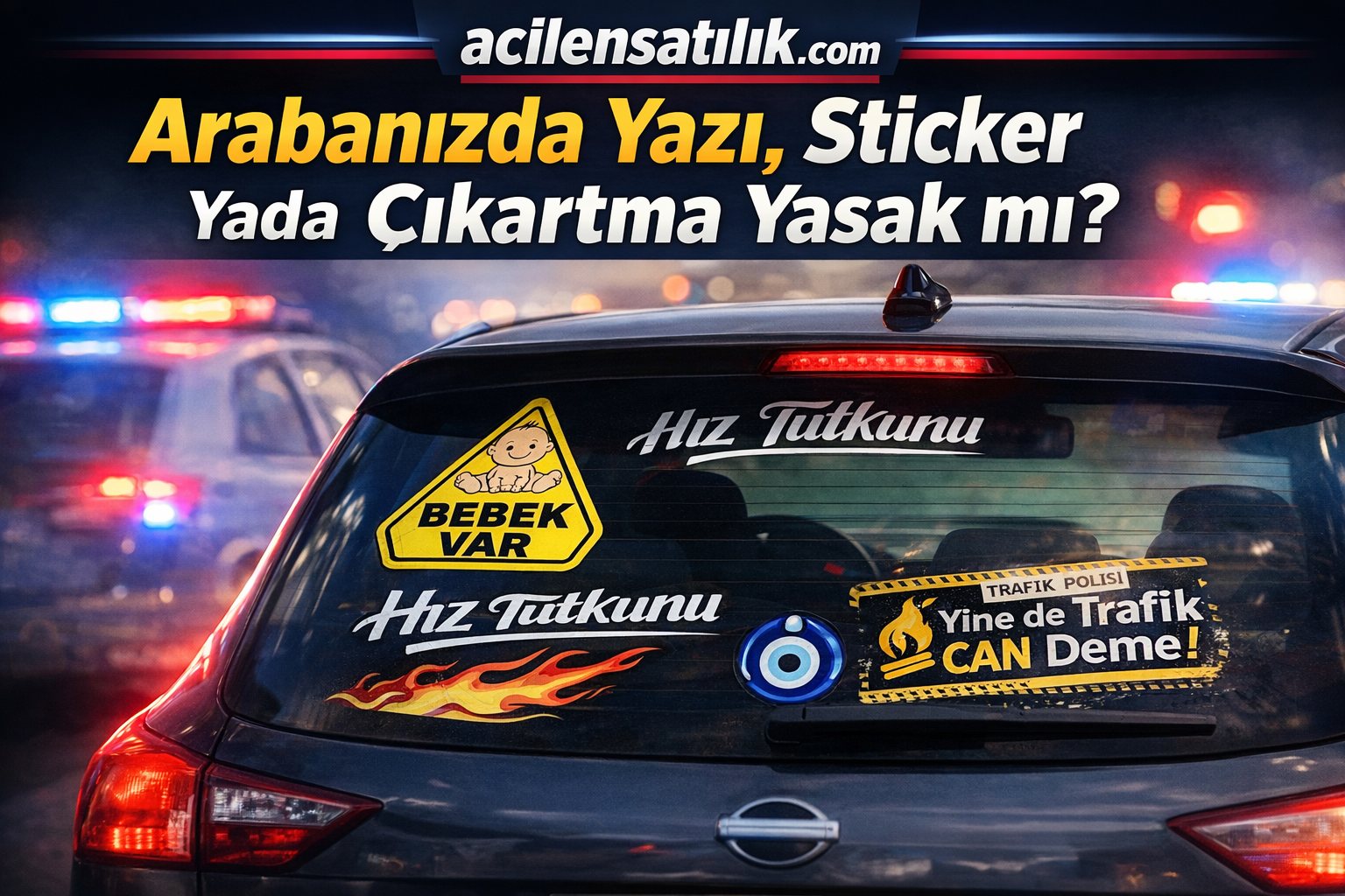 Aracınızda Yazı Sticker ve Çıkartma Yasak mı Trafik Cezası Var mı?