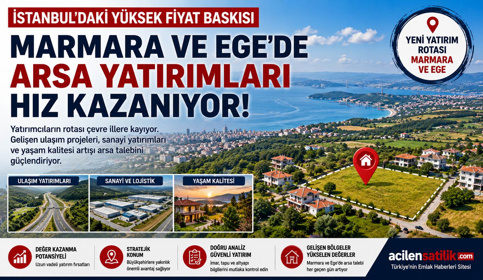 Arsa Piyasasında Dikkat Çeken Değişim: İstanbul'dan Çevre İllere Yoğun Yatırım Göçü