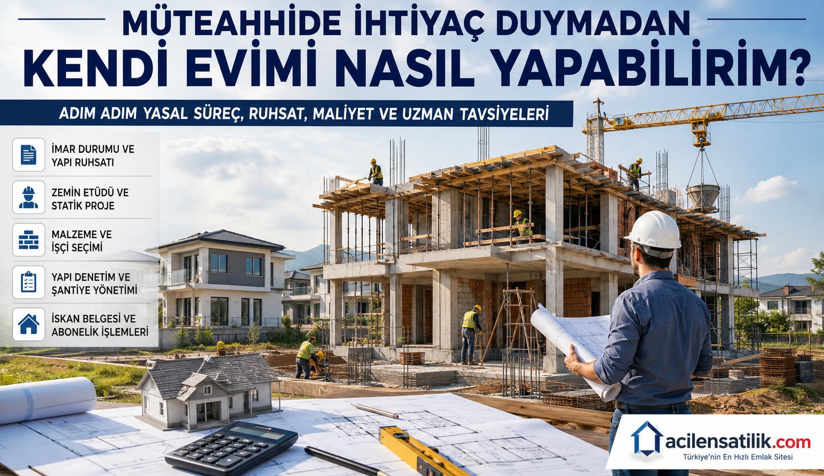 Arsa Sahipleri Dikkat! Müteahhit Olmadan Ev Yapmanın Tüm Aşamaları