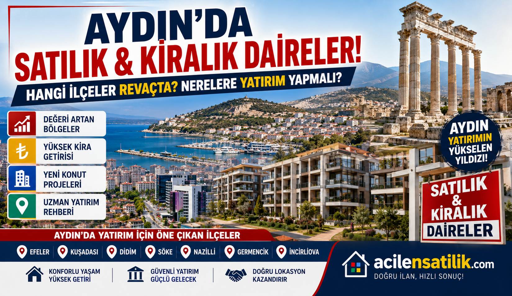 Aydın Gayrimenkul Rehberi 2026: Satılık Daire ve Kiralık Ev İçin En Doğru Bölgeler