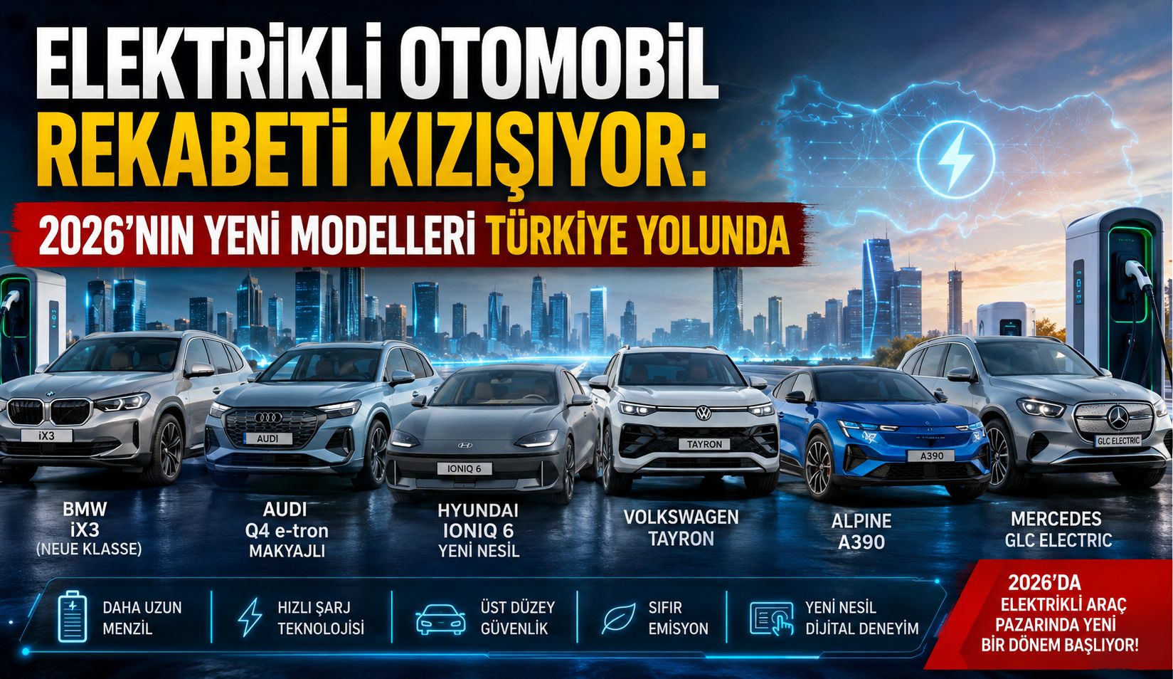 BMW, Audi, Mercedes ve Volkswagen Sahneye Çıkıyor: Elektrikli Araç Pazarında Büyük Yarış