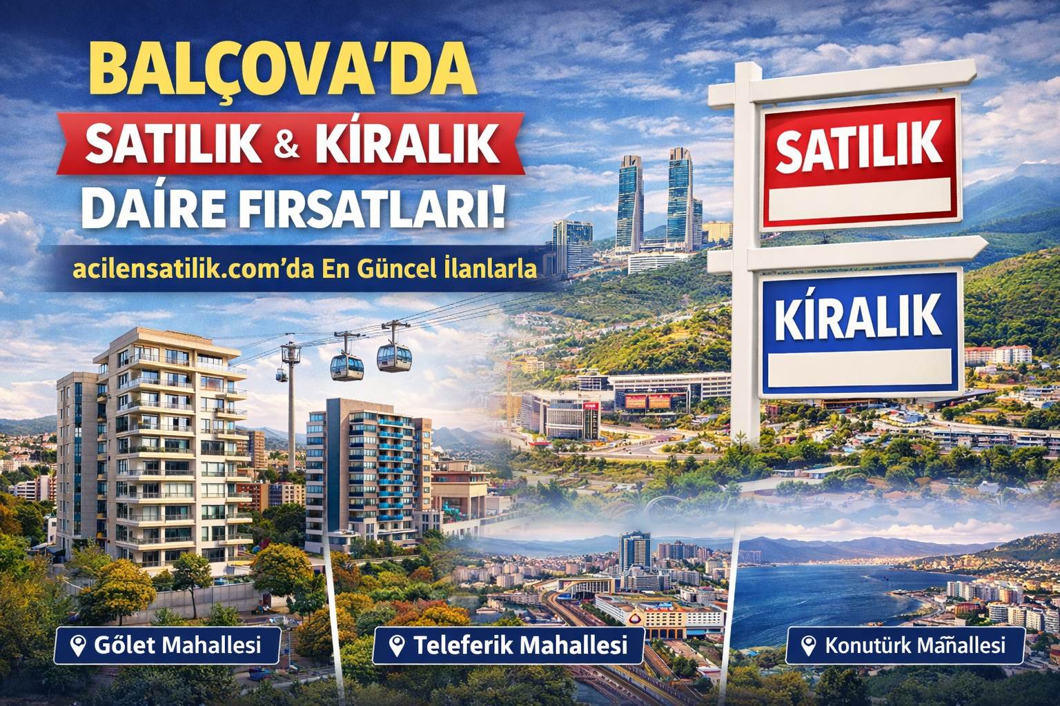 Balçova'da Satılık Daire ve Balçova'da Kiralık Daire ilanları 