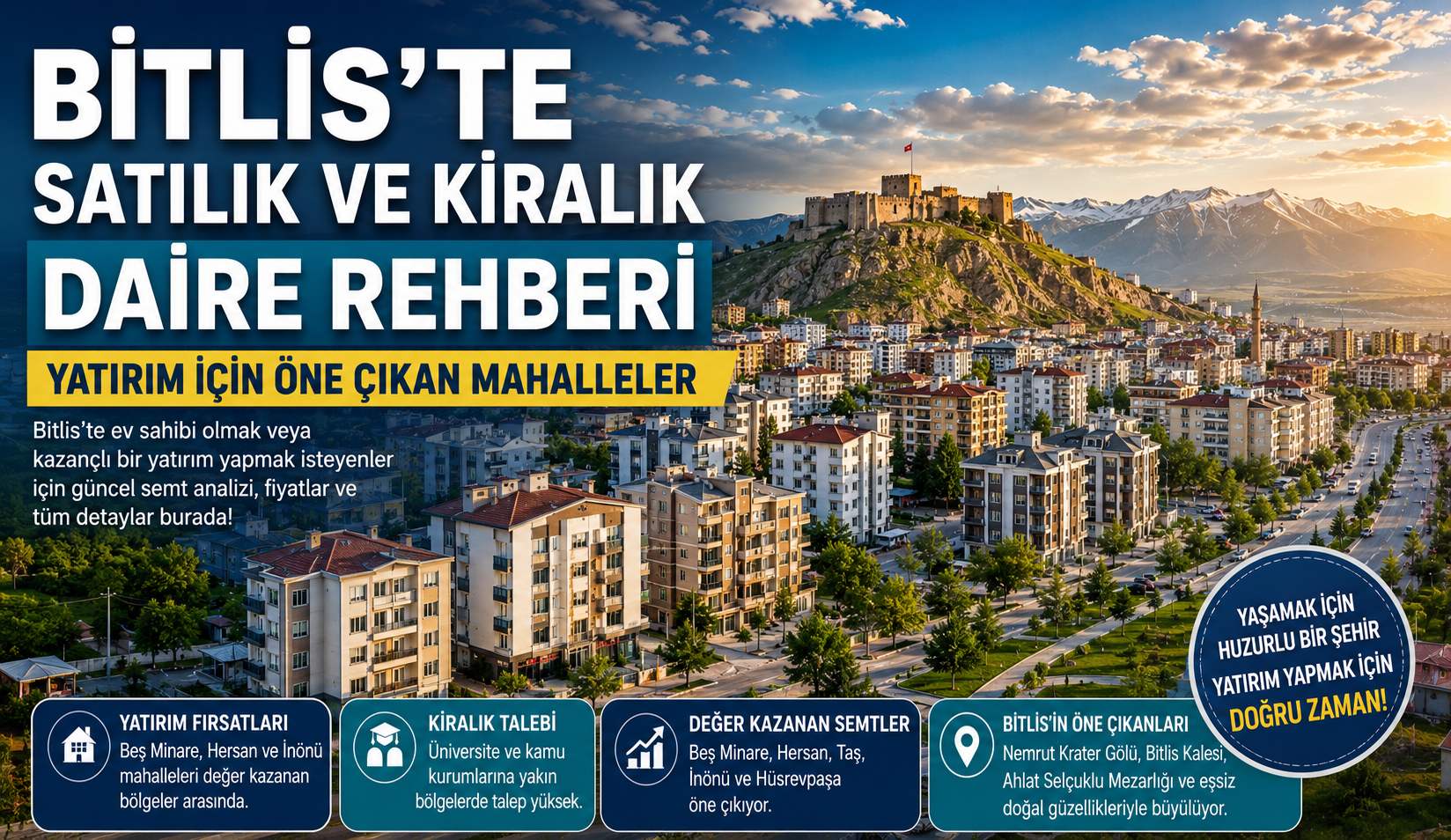 Bitlis'te Hangi Semtlerde Ev Alınmalı? Satılık ve Kiralık Daire Analizi