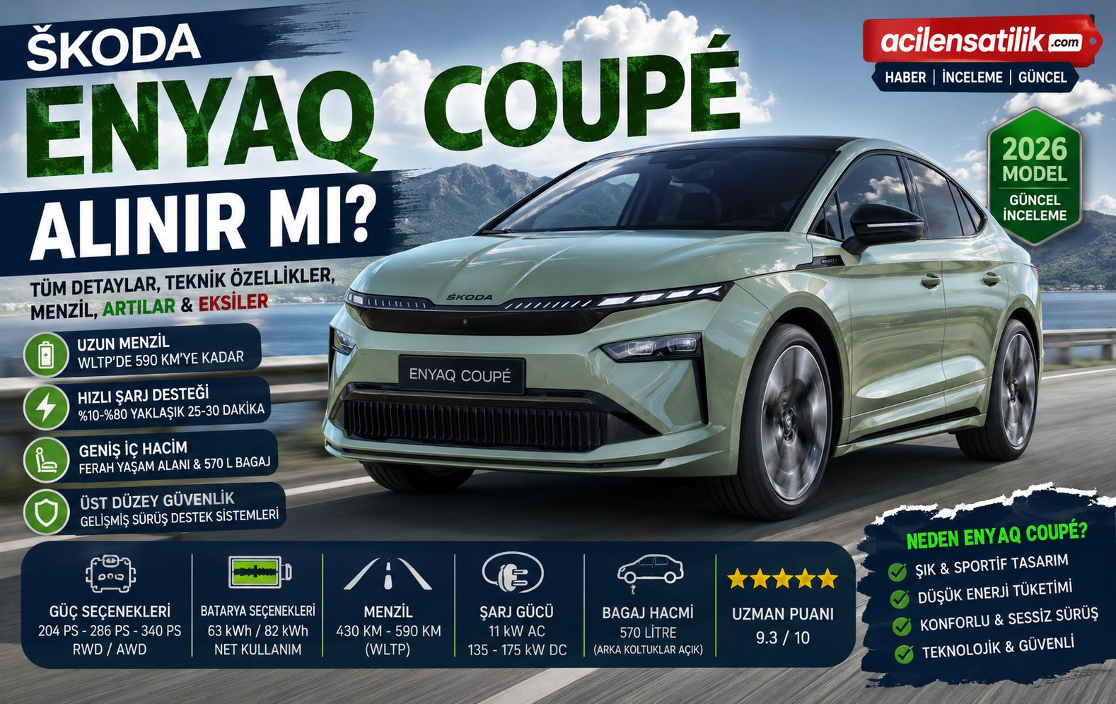 Elektrikli SUV'da Yeni Dönem! Škoda Enyaq Coupé Satın Almadan Önce Bilmeniz Gerekenler