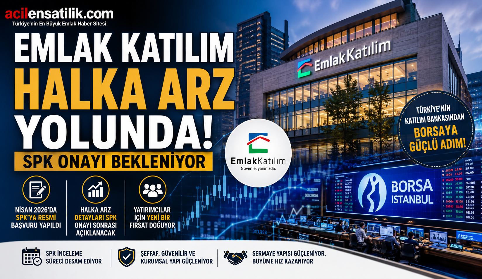 Emlak Katılım Halka Arz Yolunda: SPK Başvurusu Sonrası Gözler Onay Sürecinde