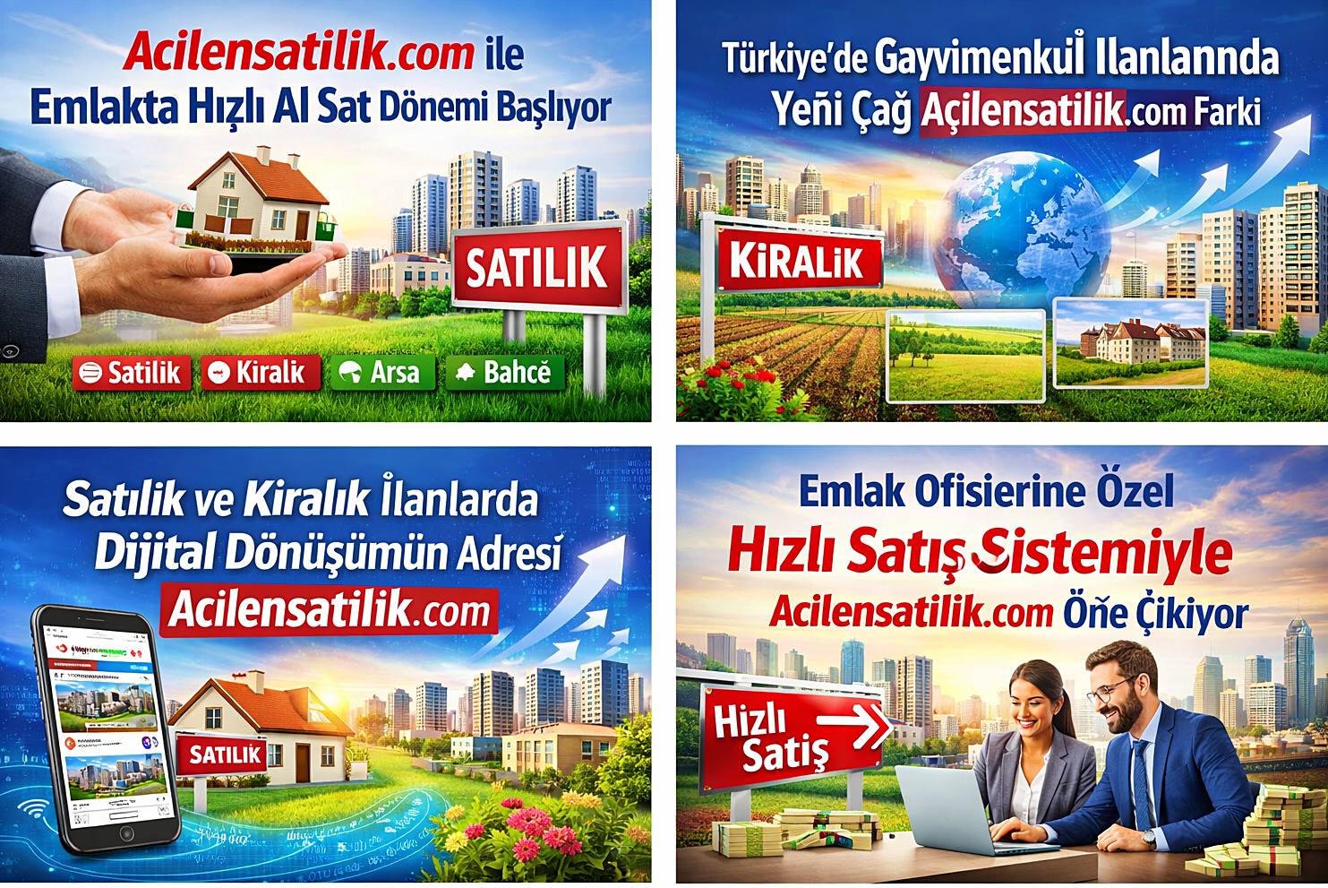 Emlak Ofislerine Özel Hızlı Satış Sistemiyle Acilensatilik.com Öne Çıkıyor