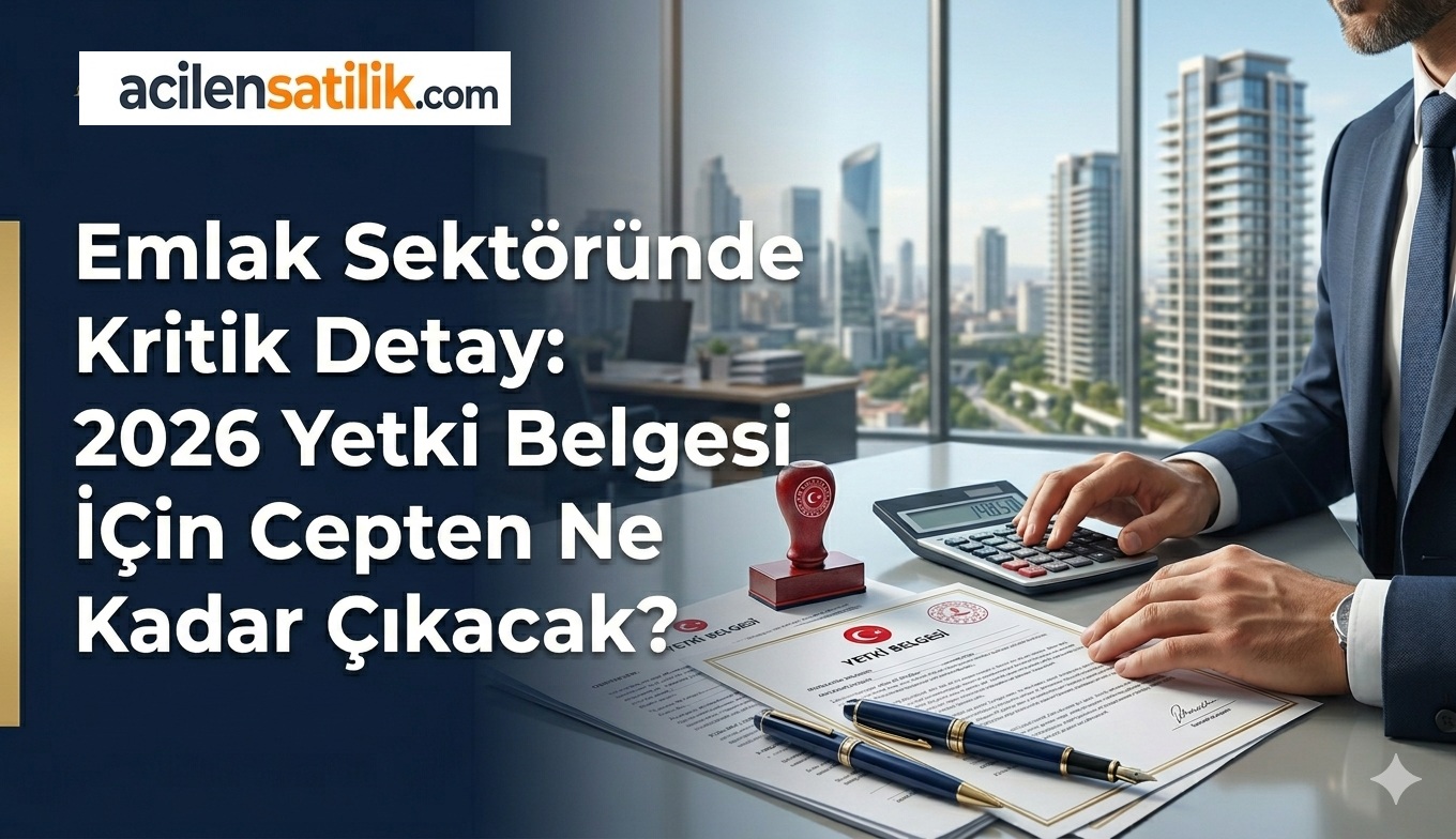 Emlak Sektöründe Kritik Detay: 2026 Yetki Belgesi İçin Cepten Ne Kadar Çıkacak?