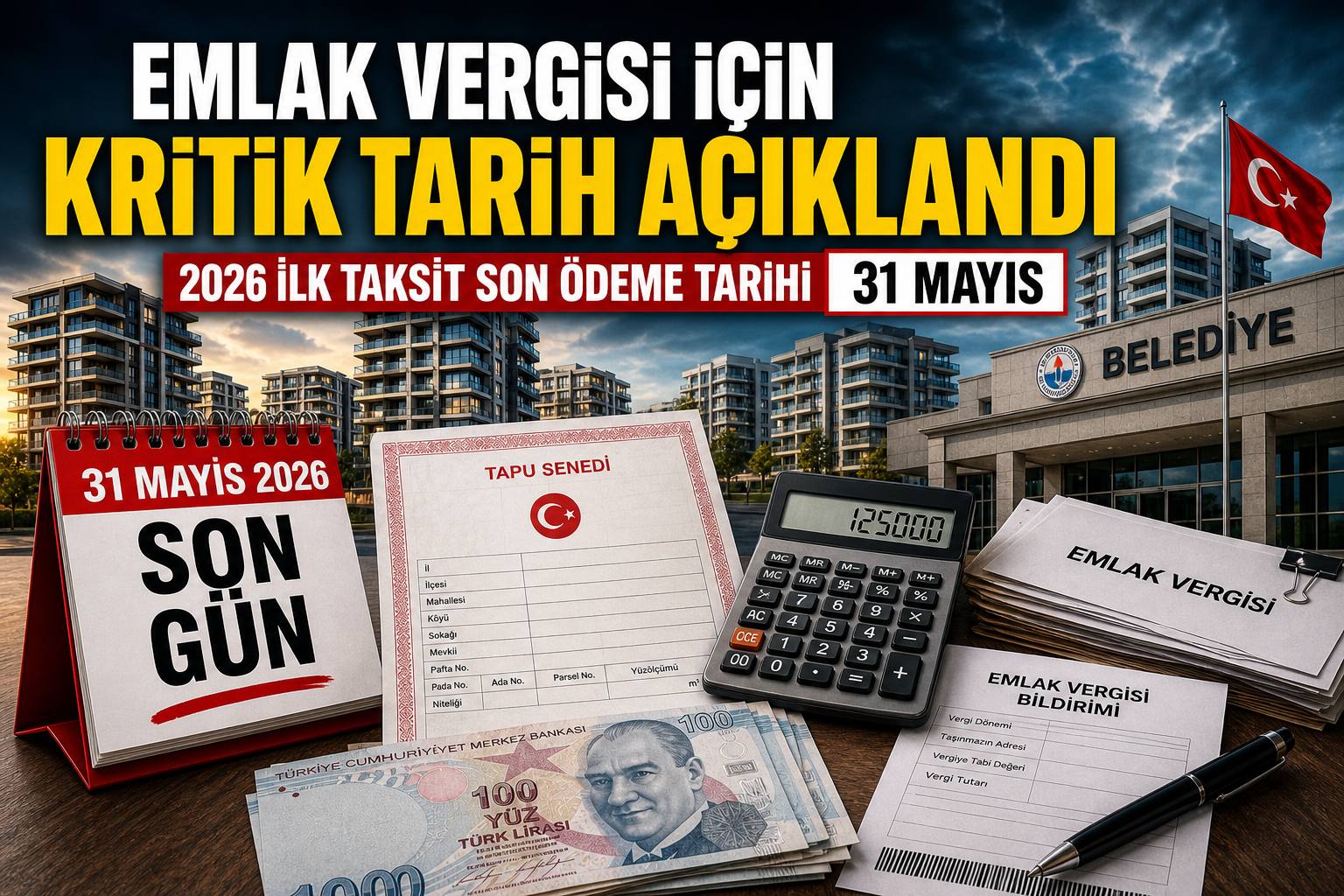 Emlak Vergisi Son Ödeme Tarihi Ne Zaman? 2026 Emlak Vergisi İçin Kritik Tarih Açıklandı