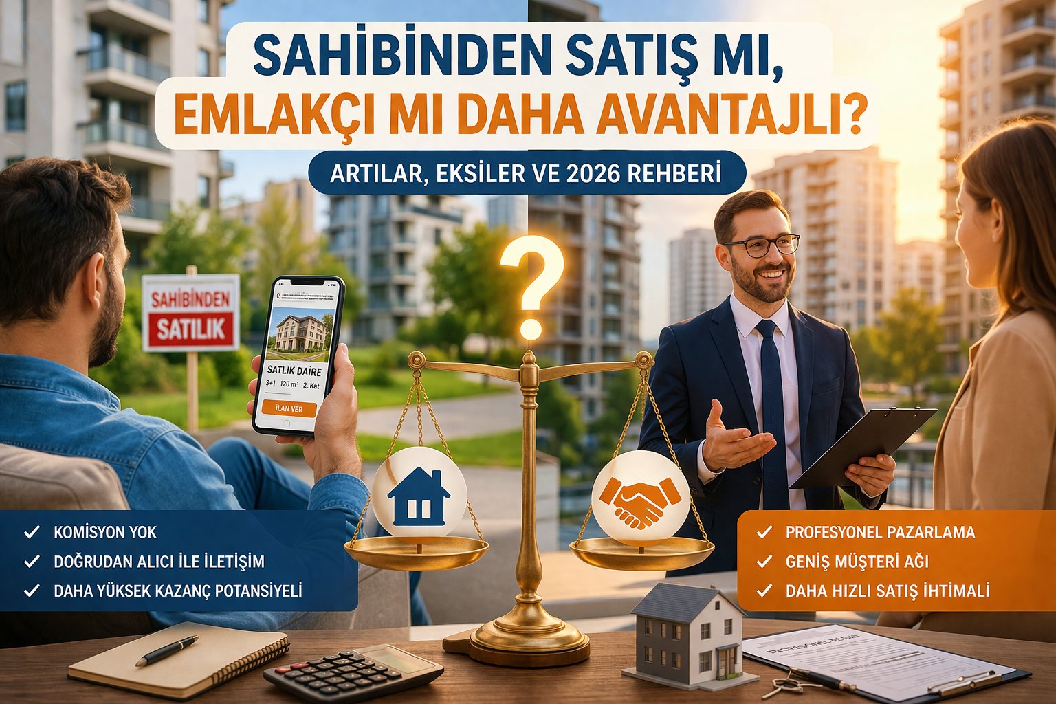 Ev Satarken Hangisi Daha Mantıklı? Sahibinden mi Emlakçı mı!
