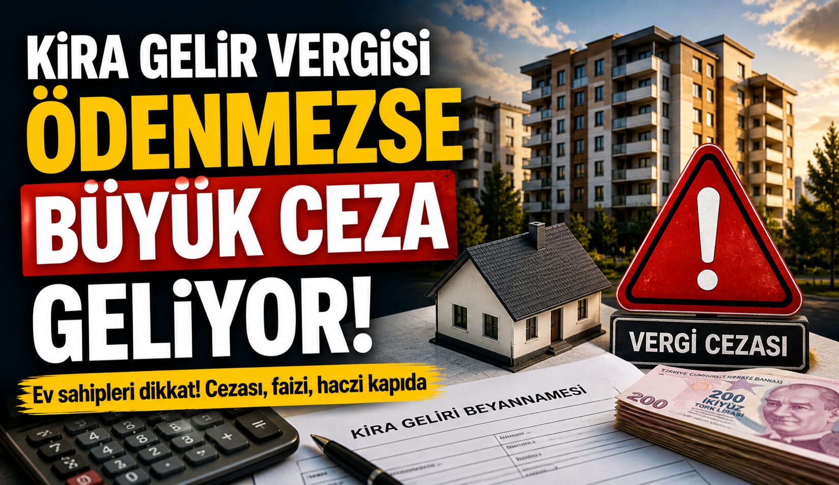 Ev sahipleri dikkat kira gelir vergisi ödemeyenlere uygulanacak yaptırımlar