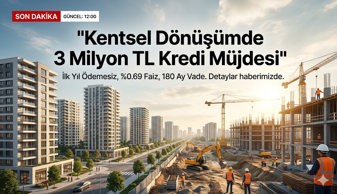 Evini Yenilemek İsteyenlere Kentsel Dönüşüm Kredisi: 0.69 Faiz ve 180 Ay Vade