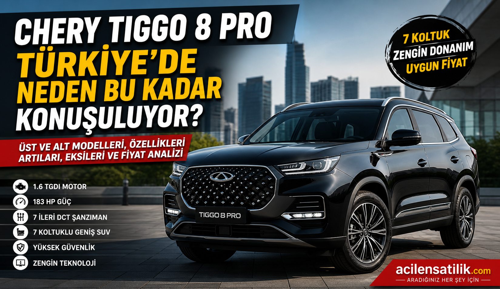Fiyat Performans SUV Arayanlara Chery Tiggo 8 Pro Rehberi