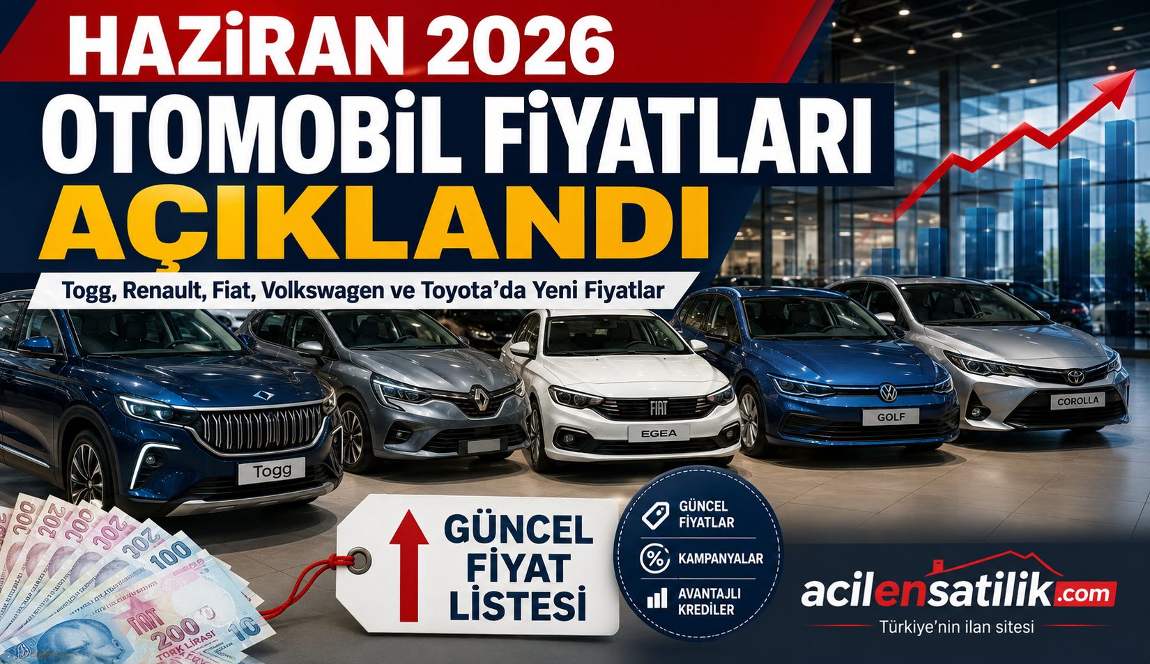 Haziran 2026 Otomobil Fiyatları Belli Oldu: İşte Marka Marka Güncel Liste
