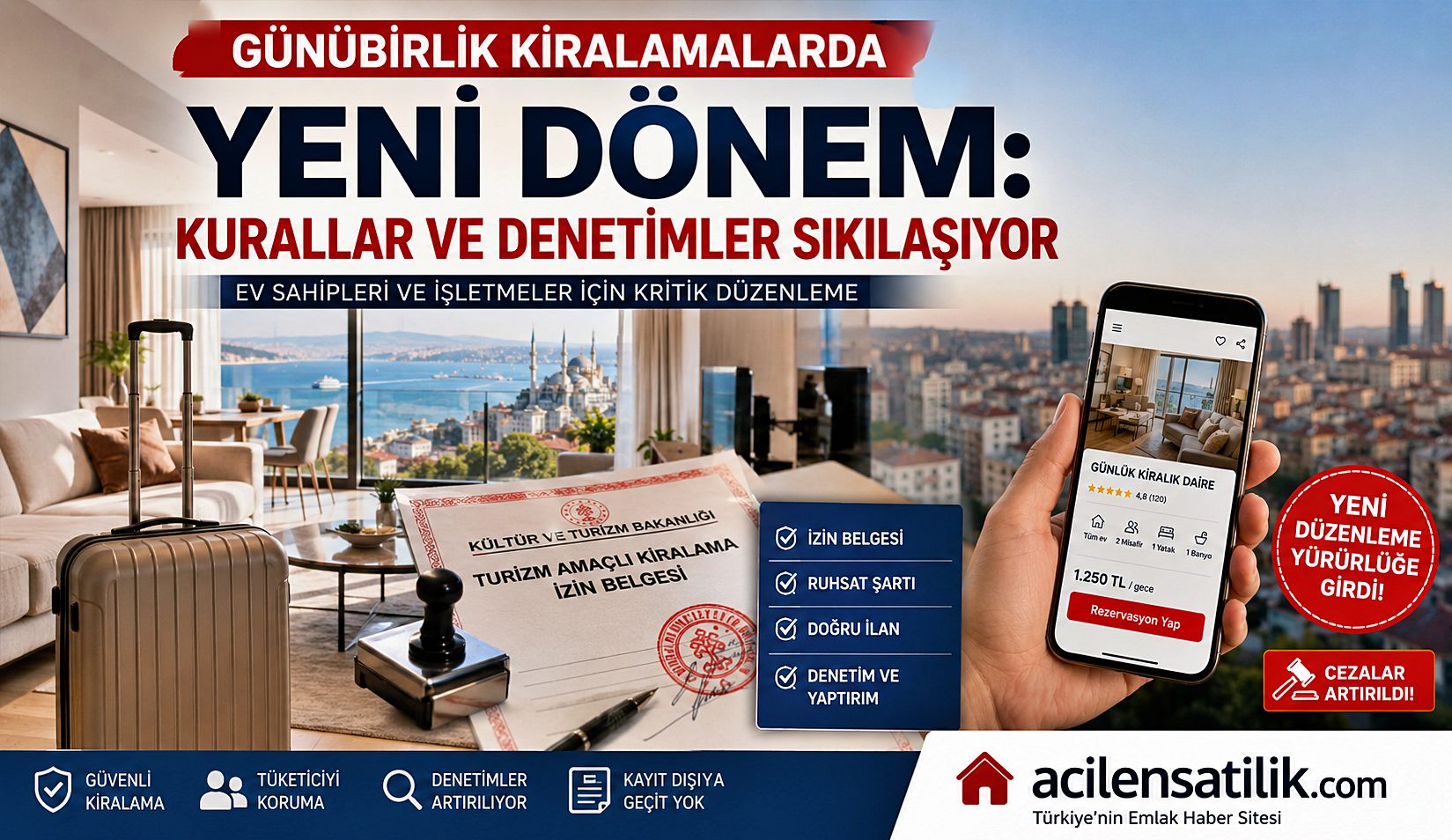 Kısa Süreli Konut Kiralamalarında Yeni Yönetmelik: Cezalar ve Şartlar Netleşti