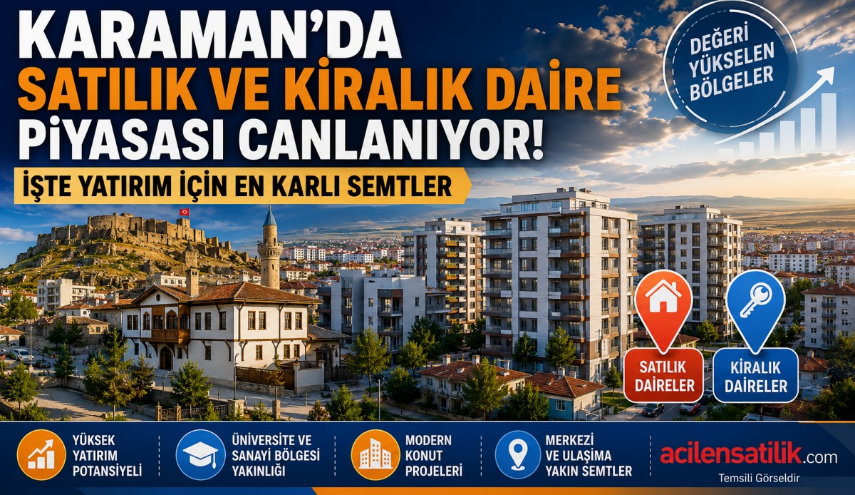 Karaman Gayrimenkul Piyasasında Fırsat Dönemi! Satılık ve Kiralık Dairelerde Son Durum