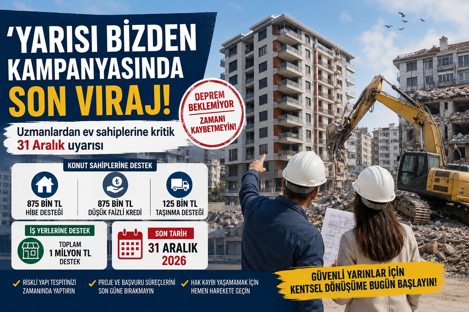 Kentsel Dönüşüm Desteğinde Kritik Tarih Yaklaşıyor: Ev Sahipleri İçin Son Fırsat