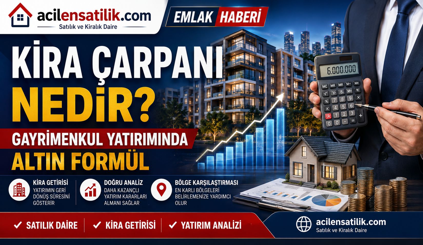 Kira Çarpanı Nedir? Gayrimenkul Yatırımında Kazancı Belirleyen Kritik Hesaplama