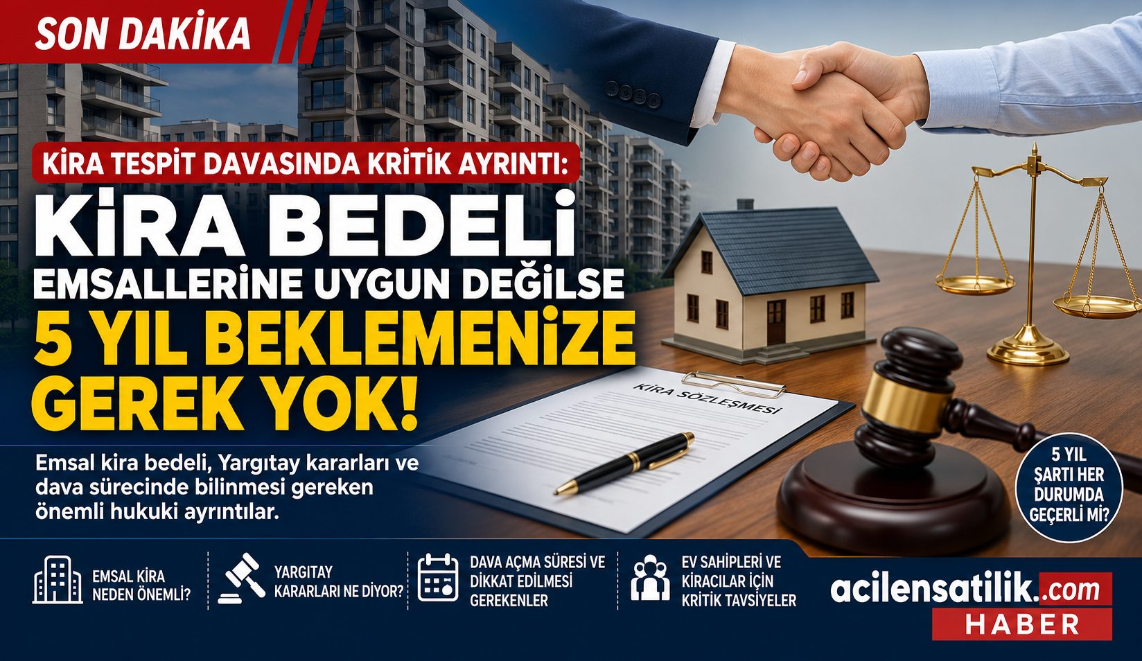 Kira Bedeli Emsallerin Çok Altında mı? Yargı Kararları 5 Yıl Kuralına Yeni Bakış Getiriyor