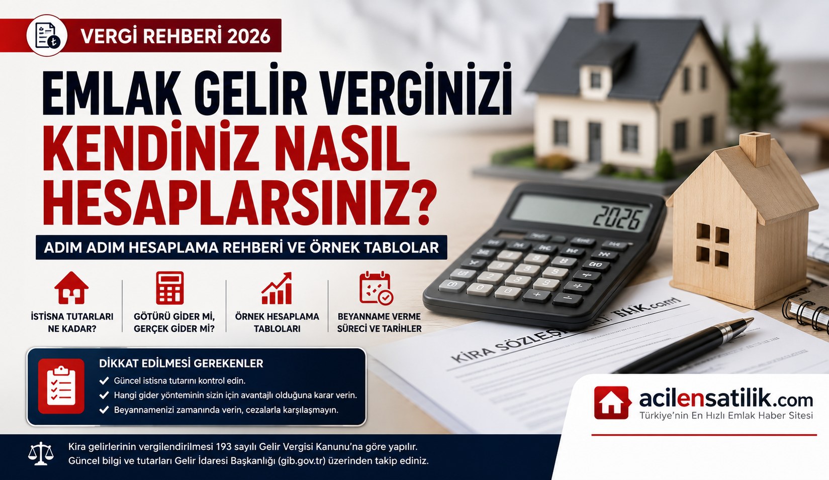 Kira Geliri Vergisi Hesaplama Rehberi 2026: Kimler Beyanname Verecek, Vergi Nasıl Hesaplanacak?