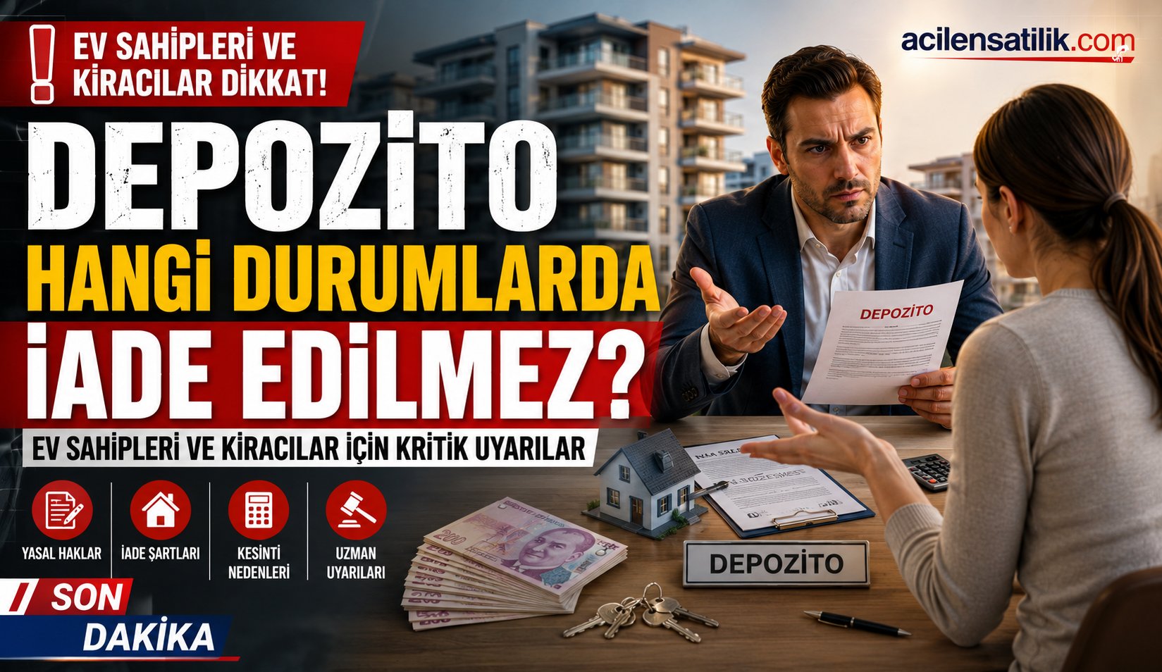 Kiracı Çıkarken Bunlara Dikkat! Depozitonun Yanma Sebepleri Açıklandı