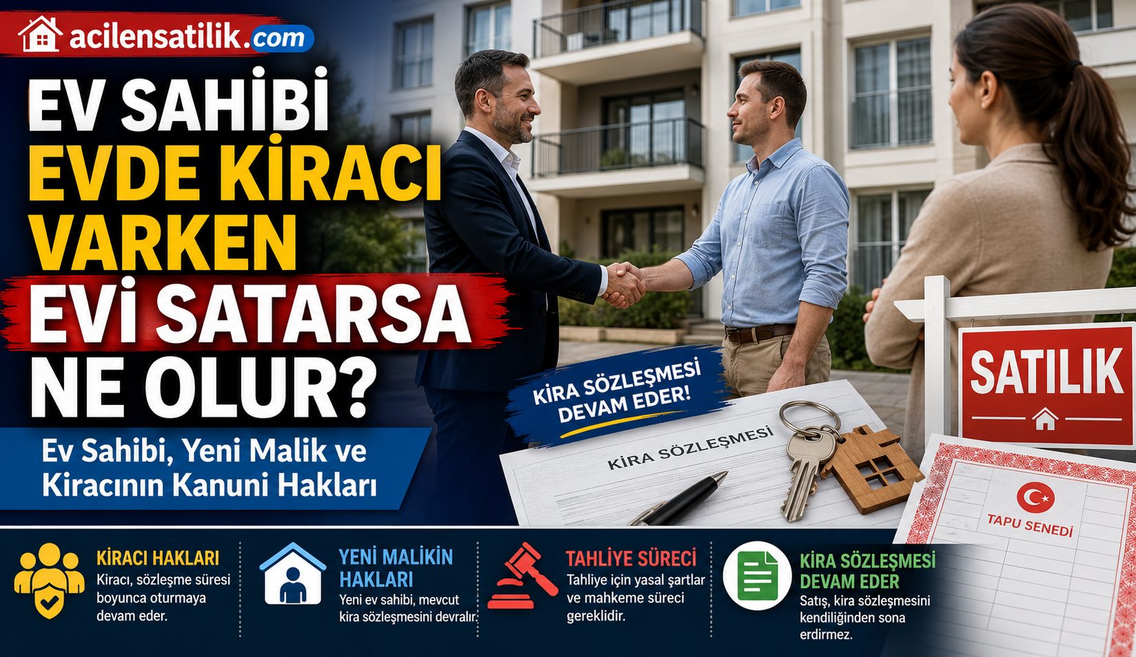 Kiracılı Ev Satışında Kim Haklı? Ev Sahibi ve Kiracının Kanuni Hakları Rehberi