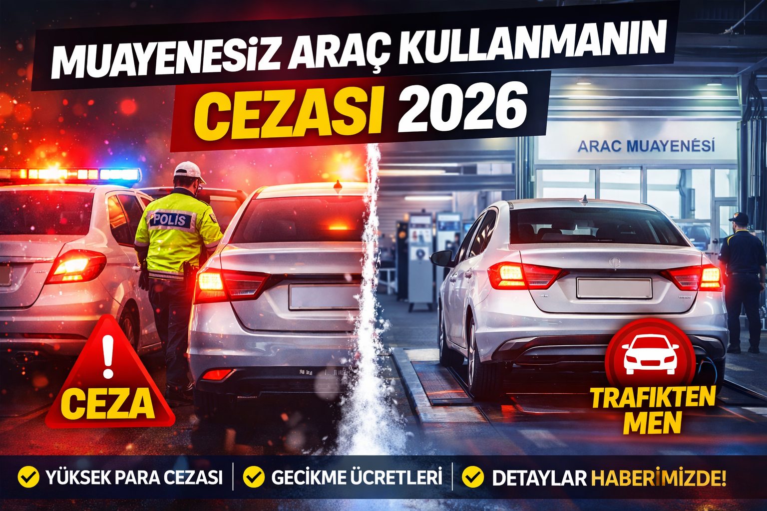 Muayenesiz Araç Kullanmanın Cezası 2026 Güncel Rehberi
