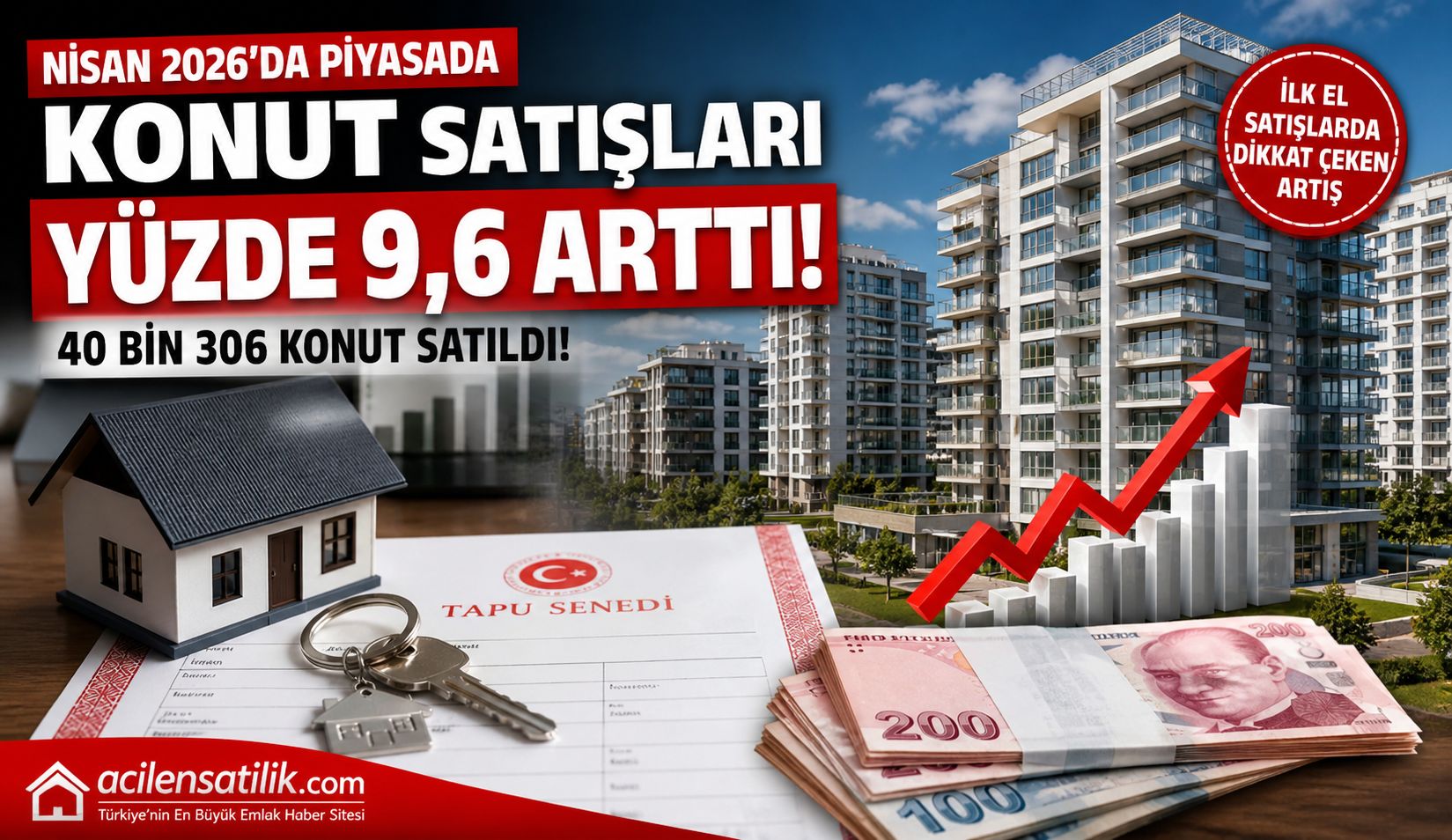 Nisan 2026’da Konut Satışları Yükseldi İlk El Satışlarda Dikkat Çeken Artış