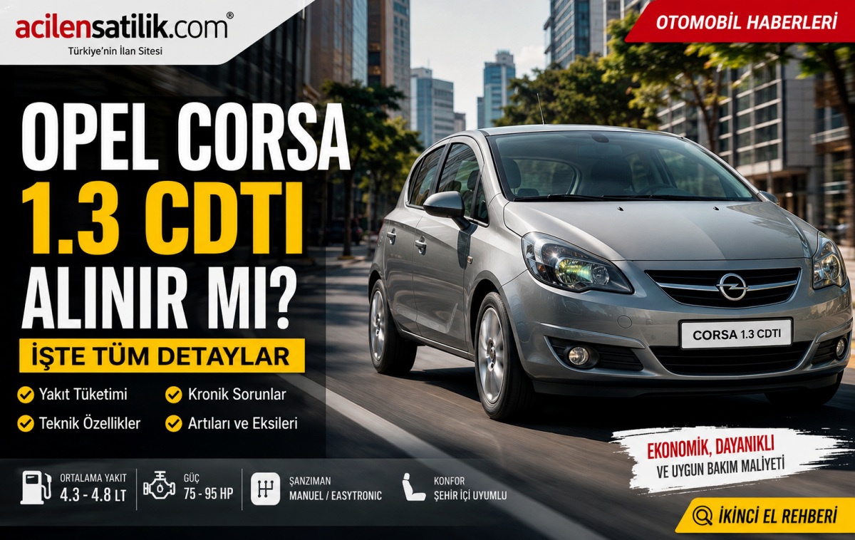 Opel Corsa 1.3 CDTI Alınır mı? Yakıt Tüketimi, Kronik Sorunları ve Tüm Detaylar