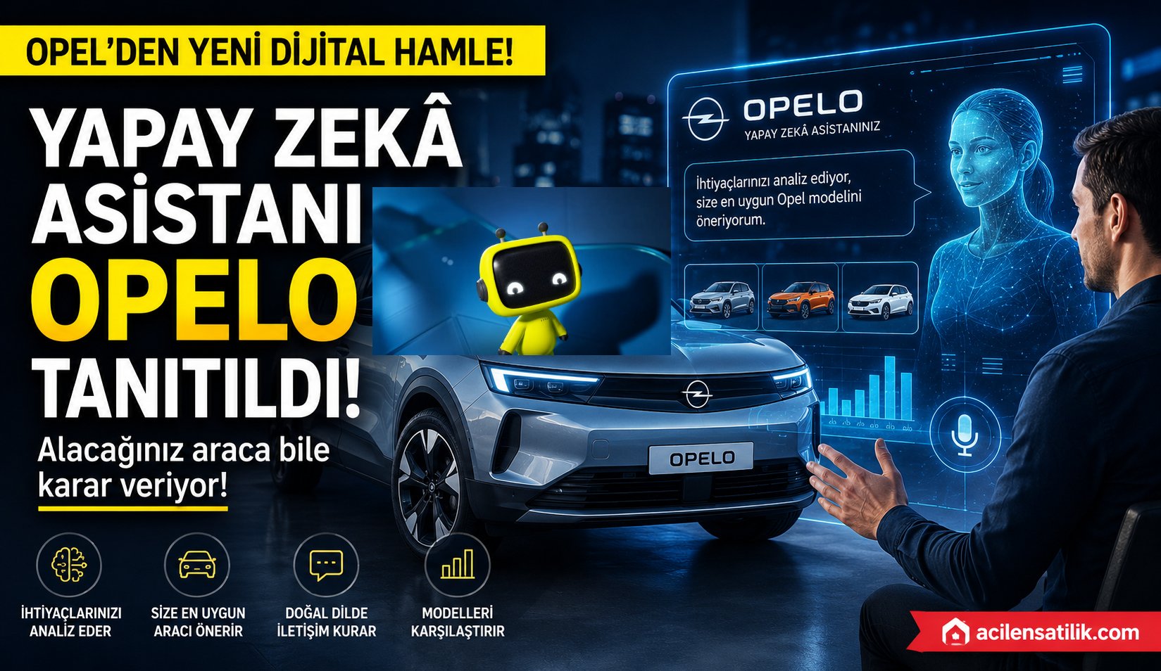 Opel Yapay Zekâ Asistanı Opelo ile Otomobil Satın Alma Deneyimini Değiştiriyor