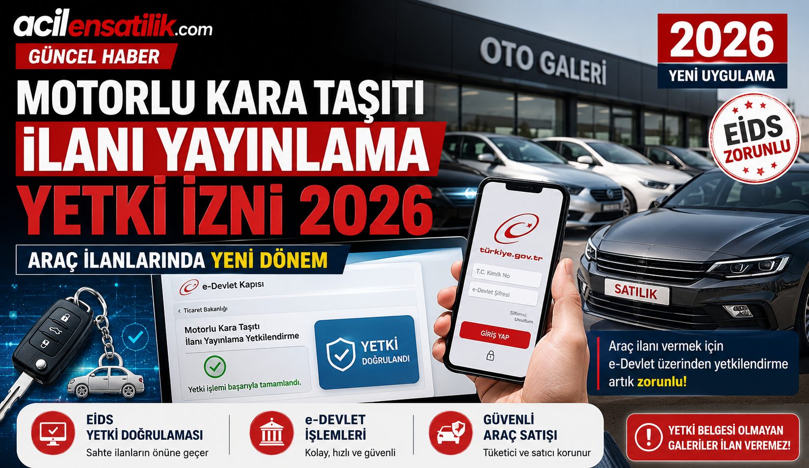 Oto Galerilerine İlan Yetkisi Nasıl Verilir? 2026 Güncel e-Devlet Rehberi
