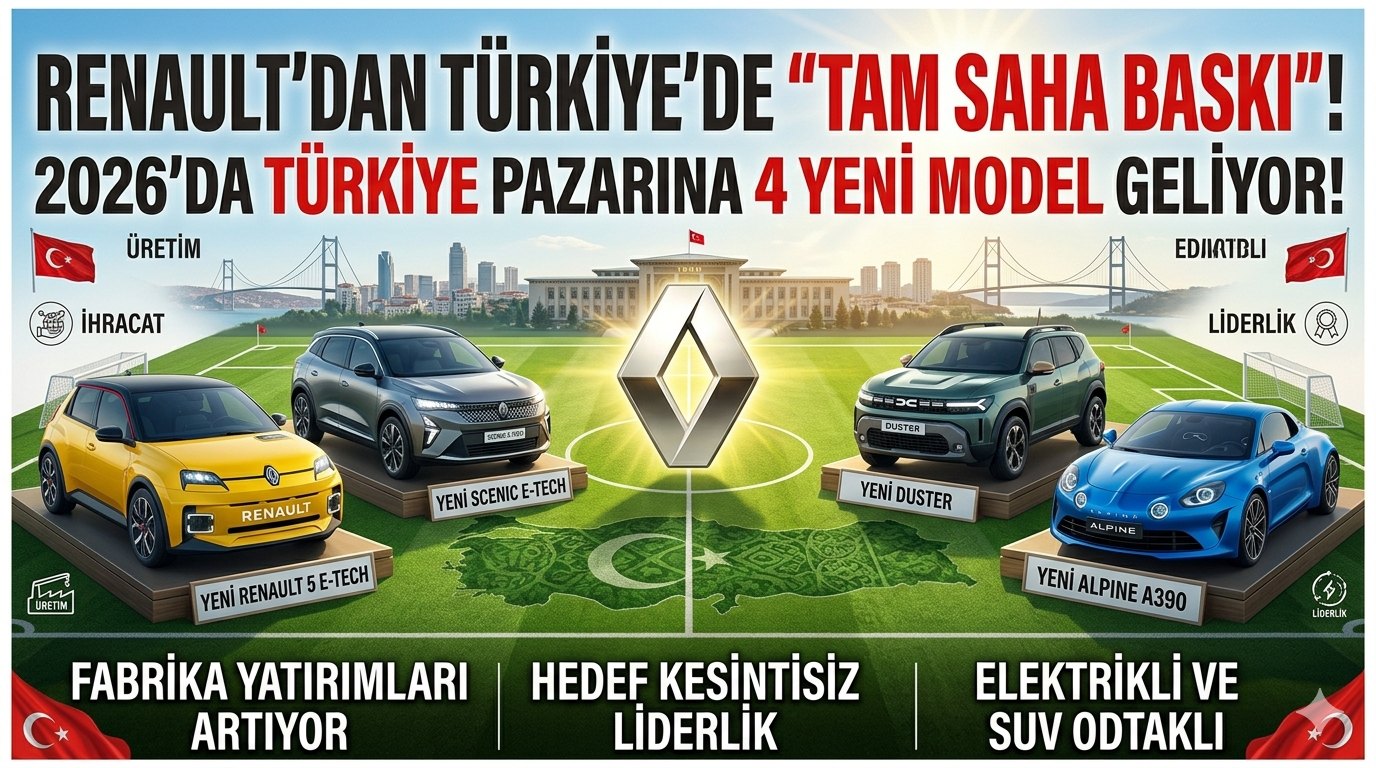 Renault 2026 Türkiye Stratejisini Açıkladı: Yerli SUV Boreal ve Yeni Elektrikliler Yolda!