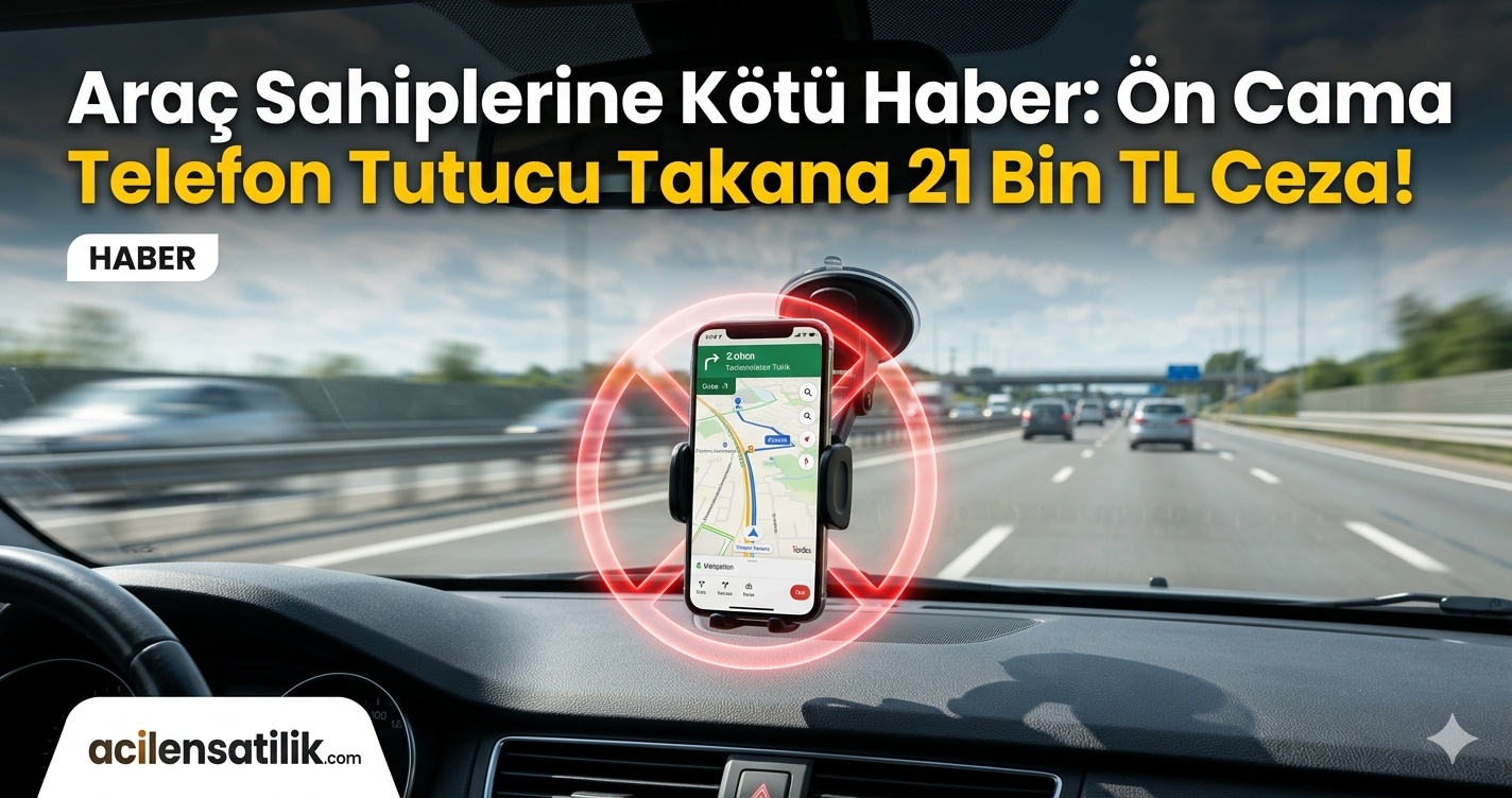 Sürücülerin Dikkatine: Telefon Tutucu Nereye Takılmalı? İşte Kesilen Rekor Ceza