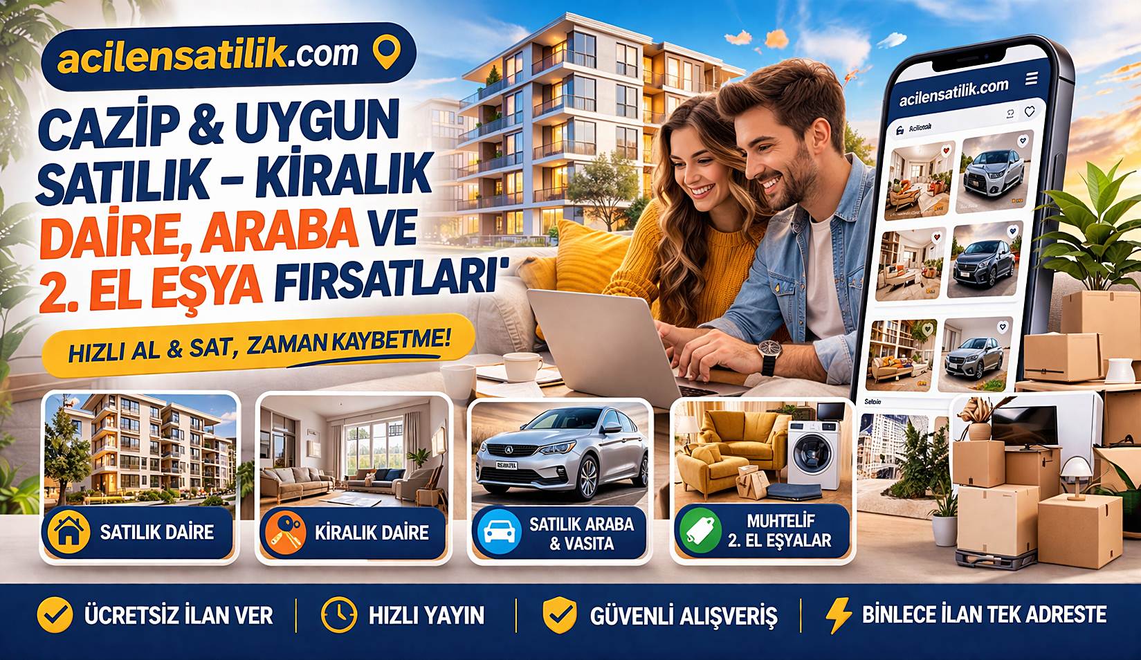Satılık Araba ve Daire Arayanlar İçin Yeni Nesil İlan Platformu