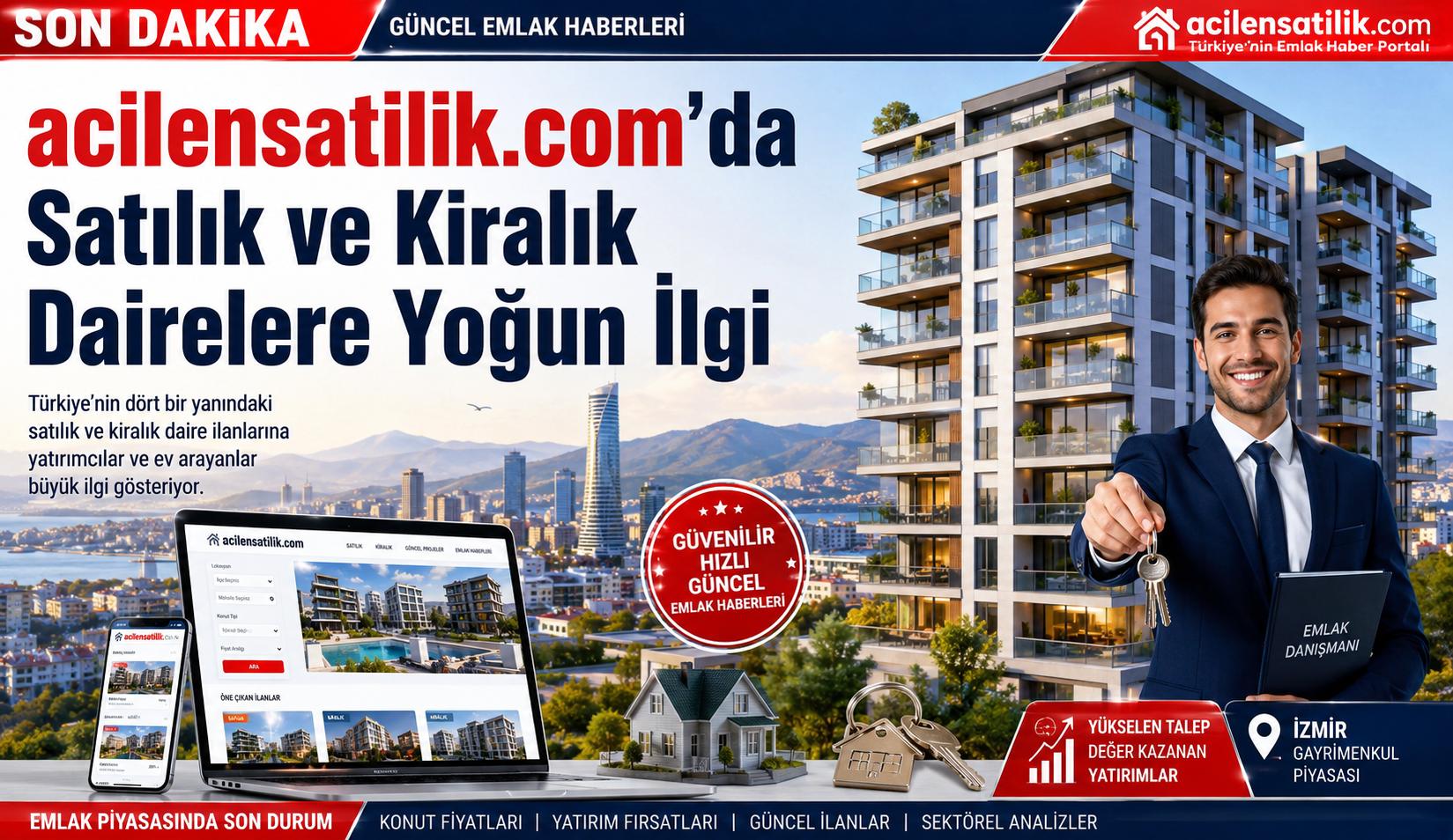 Satılık ve Kiralık Daire Pazarında Yeni Trend: acilensatilik.com Kullanıcı Sayısını Artırıyor