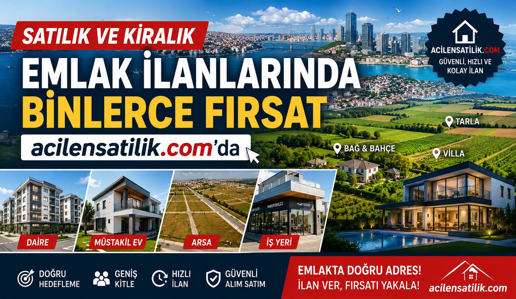 Satılık ve Kiralık Emlak İlanlarında Yeni Dönem: acilensatilik.com Farkı